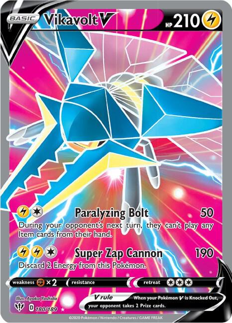Vikavolt V (Full Art) | SWSH03: Darkness Ablaze #180/189