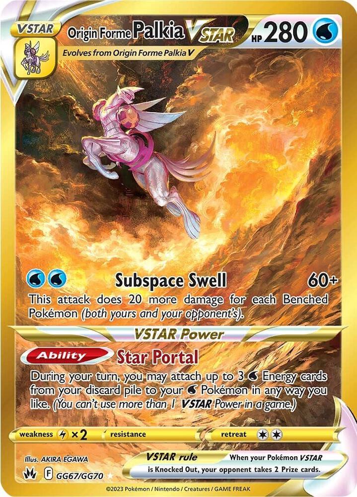 Origin Forme Palkia VSTAR (Secret) | SWSH: Crown Zenith: Galarian Gallery #GG67/GG70