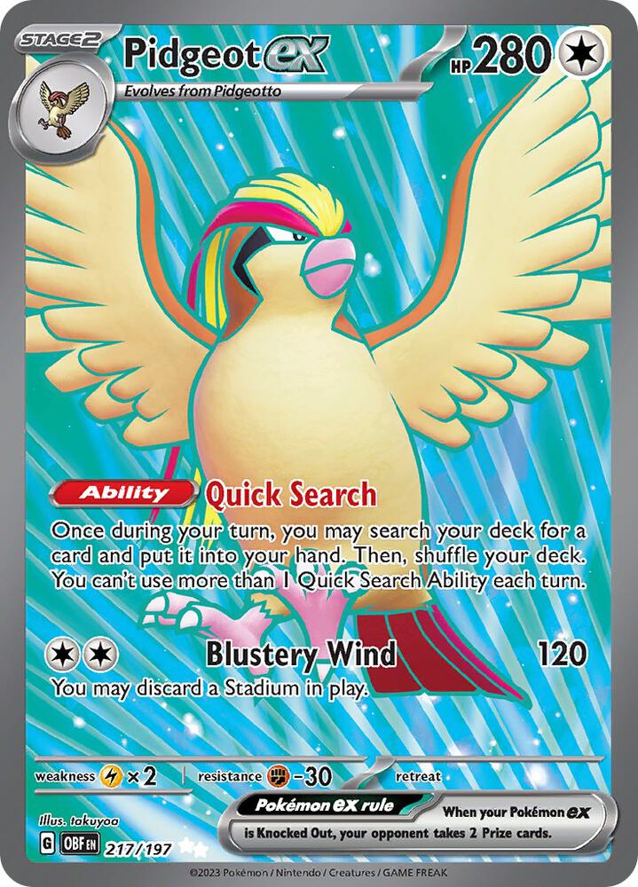 Pidgeot ex - 217/197 | SV03: Obsidian Flames #217/197