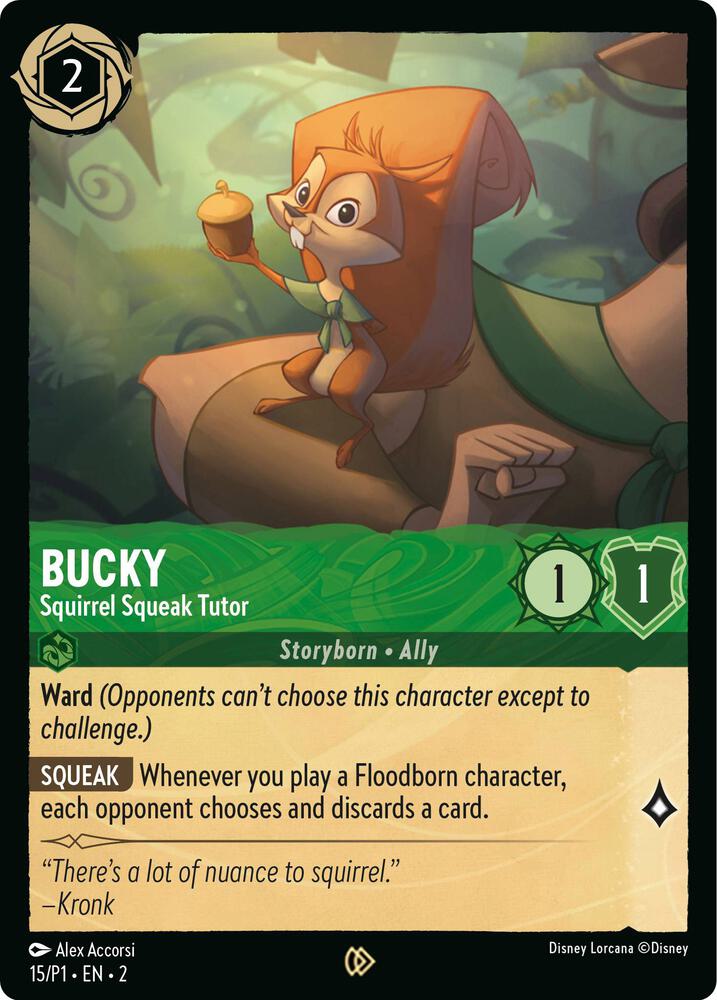 Bucky - Squirrel Squeak Tutor - Disney Lorcana Promo Cards (DLPC)