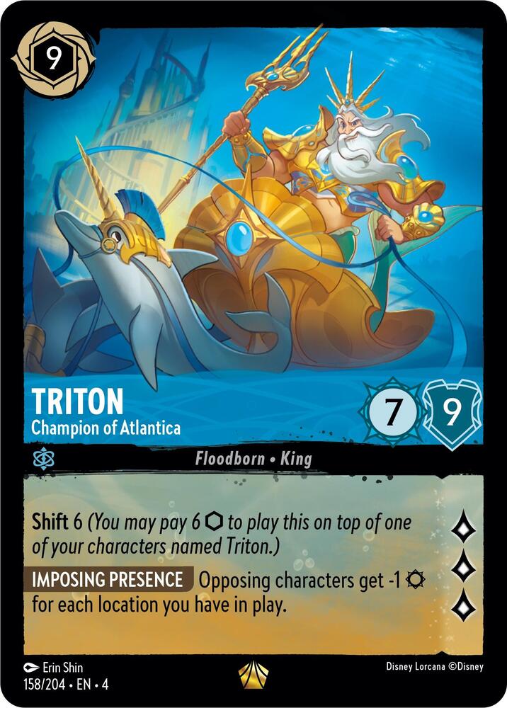 Triton - Champion of Atlantica - Ursula's Return (4) Cold Foil