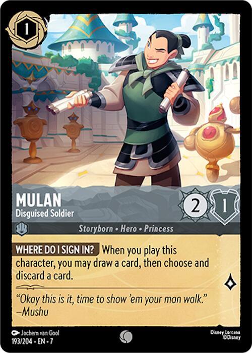 Mulan - Disguised Soldier - Archazia's Island (7) Cold Foil