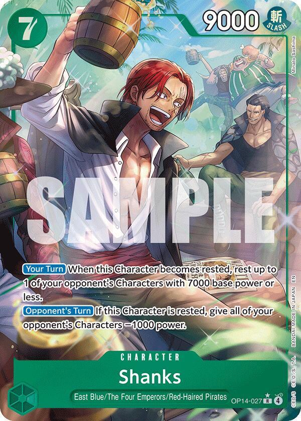Shanks (Alternate Art) | The Azure Sea's Seven #OP14-027