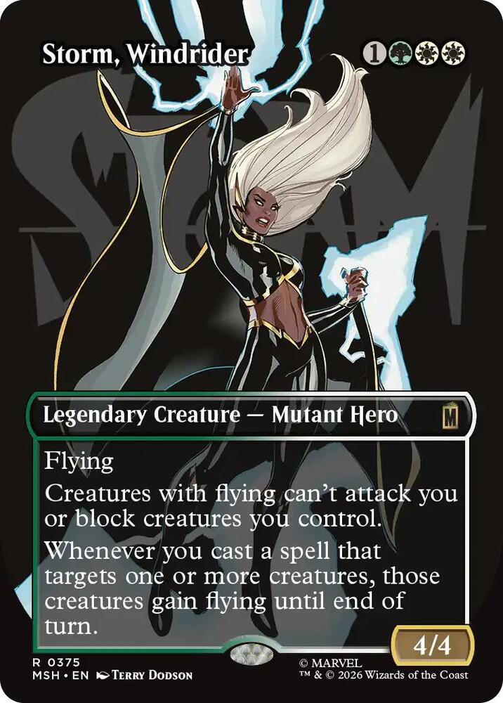 Storm, Windrider (Borderless) - Marvel Super Heroes (MSH) Foil