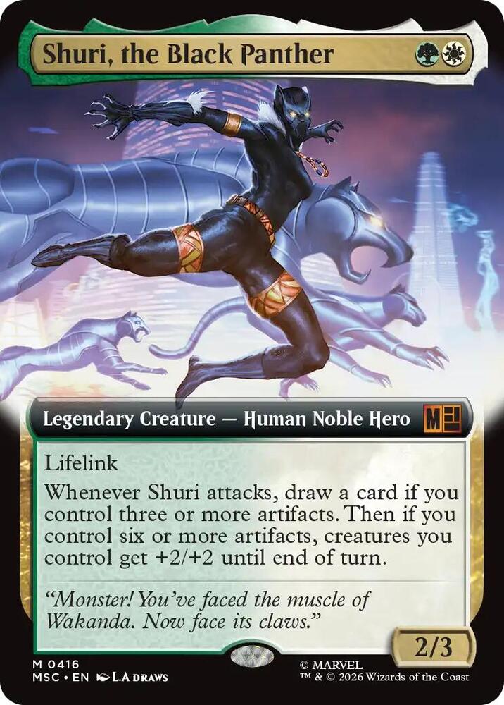 Shuri, the Black Panther (Extended Art) | Commander: Marvel Super Heroes #416