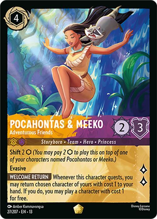 Pocahontas & Meeko - Adventurous Friends - Attack of the Vine! (13) Cold Foil