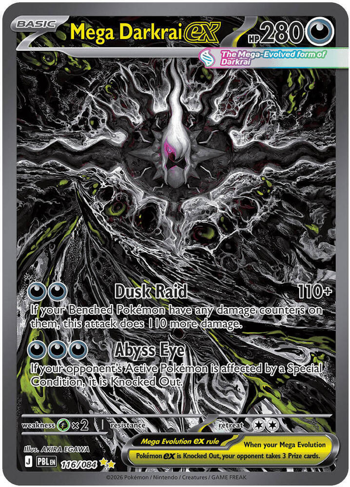 Mega Darkrai ex - 116/084 - ME05: Pitch Black (PBL)