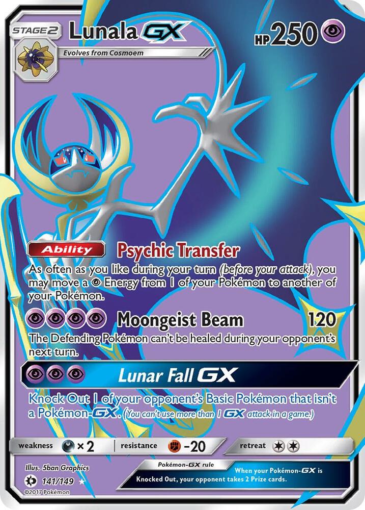 Lunala GX (Full Art) | SM Base Set #141/149