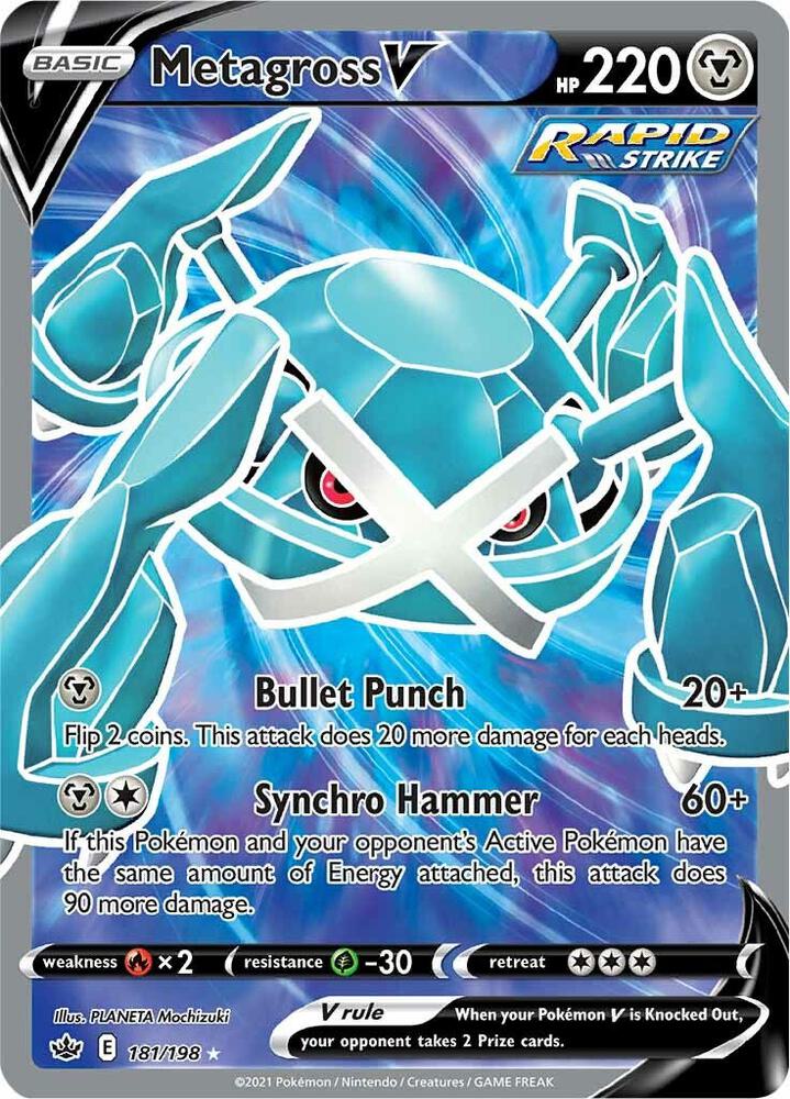 Metagross V (Full Art) | SWSH06: Chilling Reign #181/198