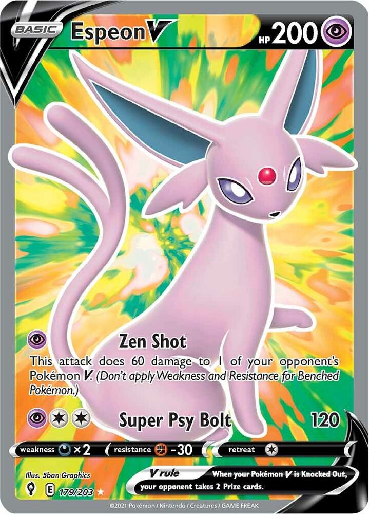 Espeon V (Full Art) | SWSH07: Evolving Skies #179/203