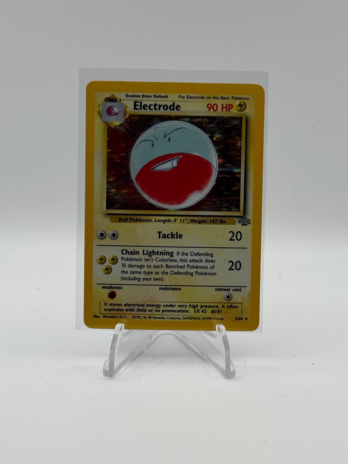 ELECTRODE 2/64 HOLO RARE POKEMON CARD MP