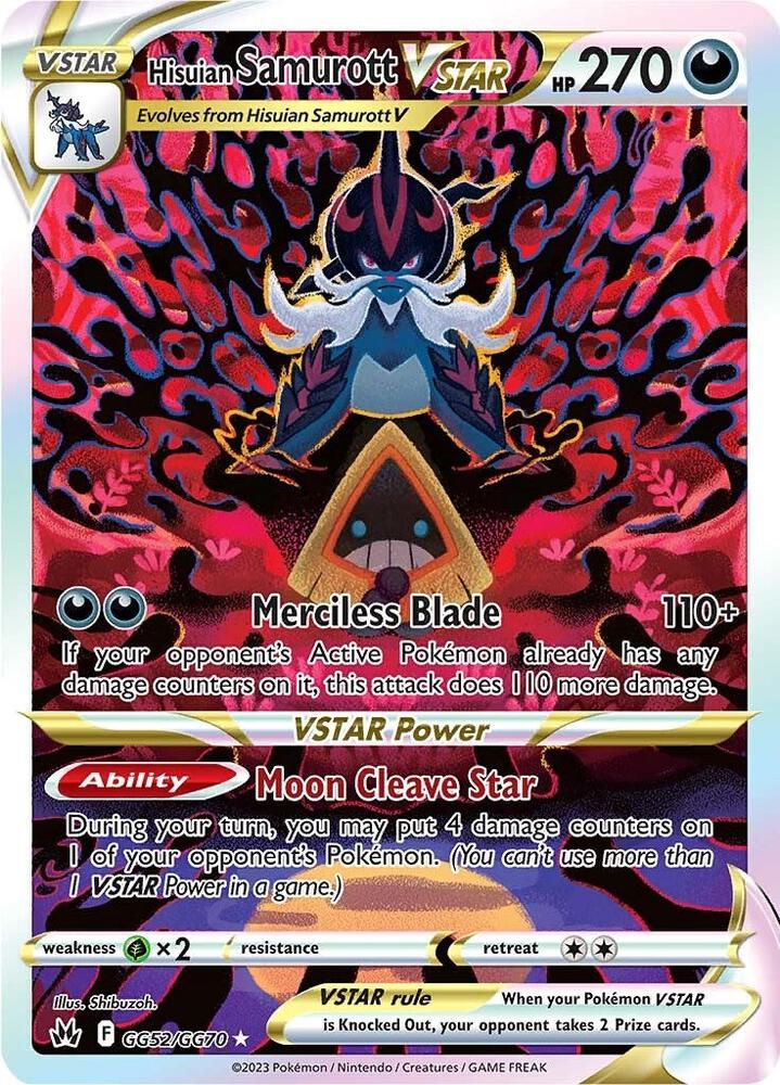 Hisuian Samurott VSTAR | SWSH: Crown Zenith: Galarian Gallery #GG52/GG70