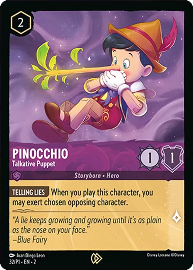 Pinocchio - Talkative Puppet - Disney Lorcana Promo Cards (DLPC)