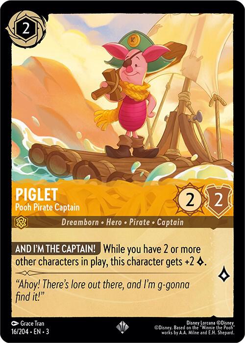 Piglet - Pooh Pirate Captain - Into the Inklands (3) Cold Foil