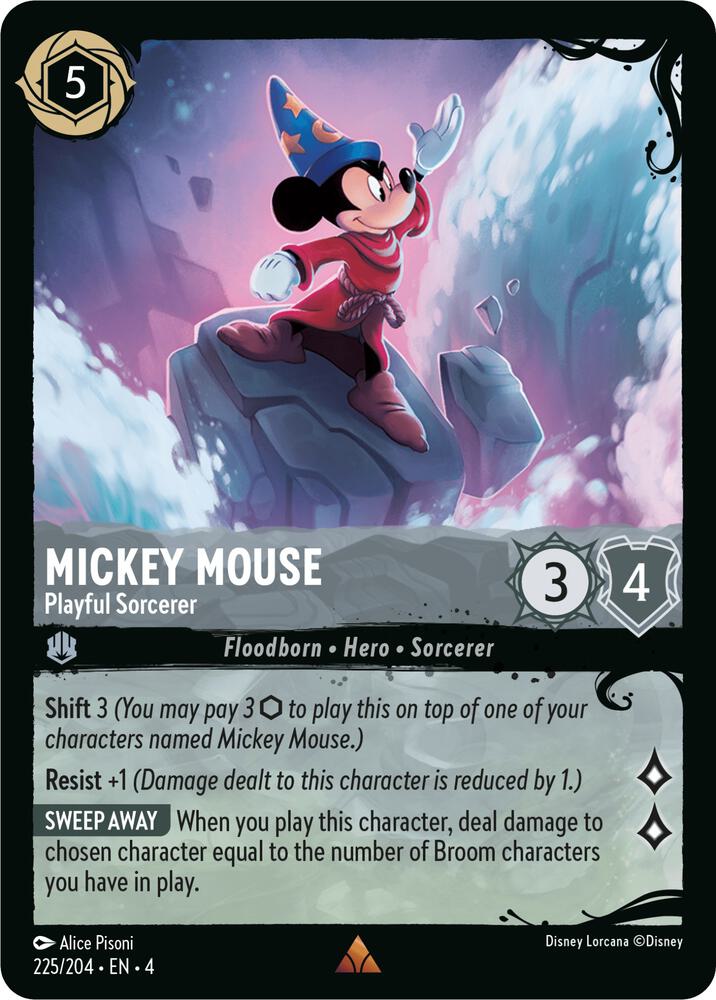 Mickey Mouse - Playful Sorcerer (225/204) | Illumineer's Quest: Deep Trouble #225/204