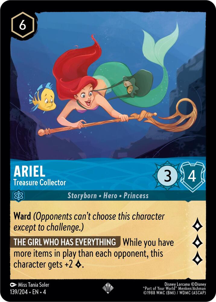 Ariel - Treasure Collector - Ursula's Return (4) Cold Foil
