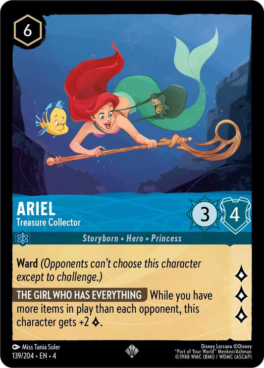Ariel - Treasure Collector - Ursula's Return (4) Cold Foil