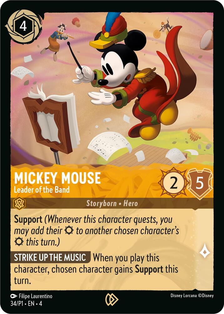 Mickey Mouse - Leader of the Band - Disney Lorcana Promo Cards (DLPC)
