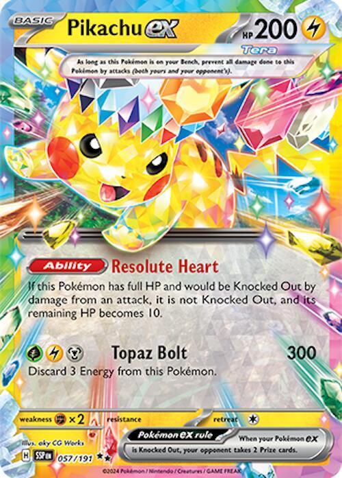 Pikachu ex - 057/191 | SV08: Surging Sparks #057/191