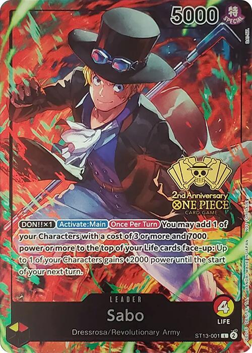 Sabo (2nd Anniversary Tournament) | One Piece Promotion Cards #ST13-001
