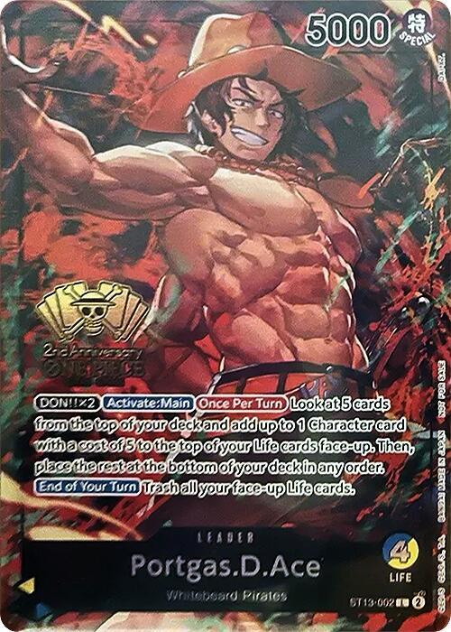 Portgas.D.Ace (2nd Anniversary Tournament) | One Piece Promotion Cards #ST13-002