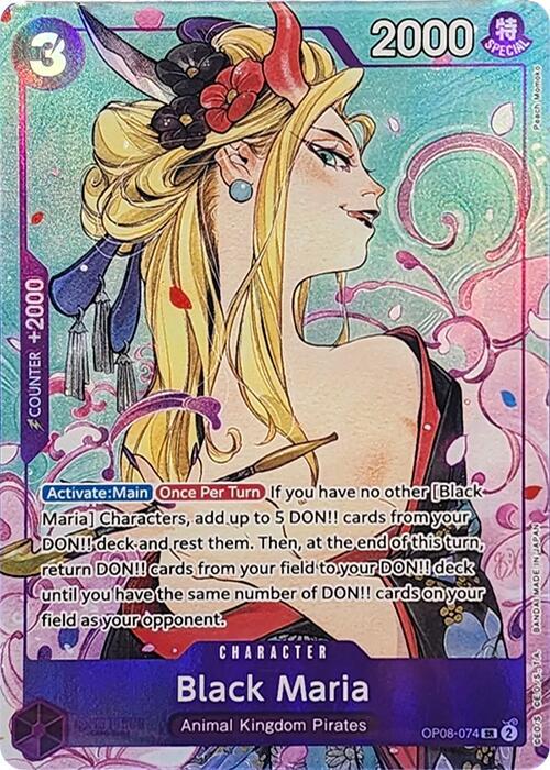 Black Maria (Illustration Box Vol.2) (Textured) | One Piece Promotion Cards #OP08-074
