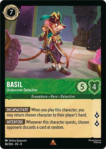 Basil - Undercover Detective - Reign of Jafar (8) Cold Foil