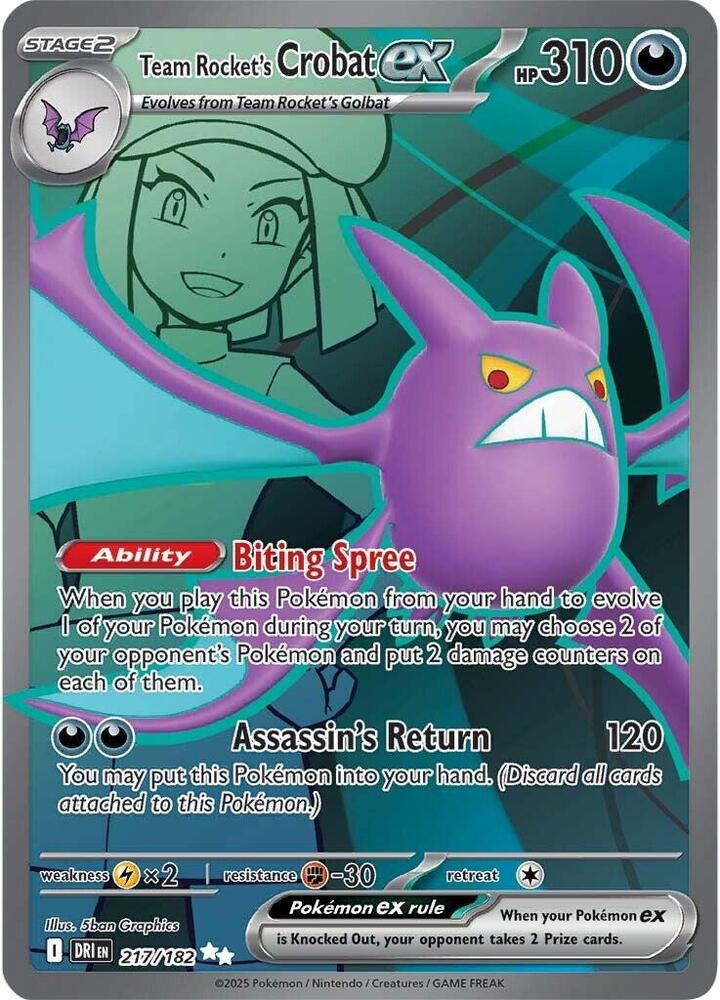 Team Rocket's Crobat ex - 217/182 | SV10: Destined Rivals #217/182