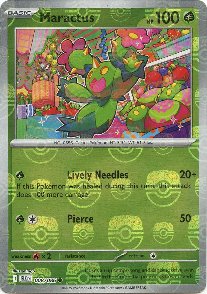 Maractus (Master Ball Pattern) | SV: Black Bolt #008/086