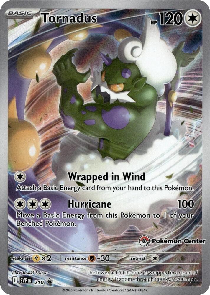 Tornadus - 210 (Pokemon Center Exclusive) | SV: Scarlet & Violet Promo Cards #210