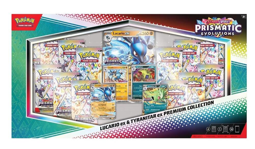 Prismatic Evolutions Lucario ex & Tyranitar ex Premium Collection (Sam's Club) | Miscellaneous Cards & Products