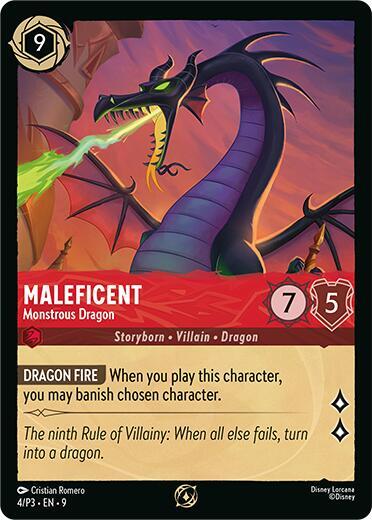 Maleficent - Monstrous Dragon (Store Championship Participant) - Disney Lorcana Promo Cards (DLPC)