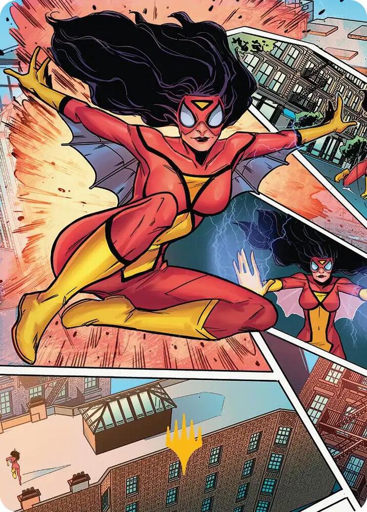 Spider-Woman, Stunning Savior Art Card (Gold-Stamped Planeswalker Symbol) | Art Series: Marvel's Spider-Man #51
