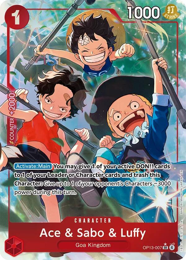 Ace & Sabo & Luffy (Alternate Art) | Carrying On His Will #OP13-007