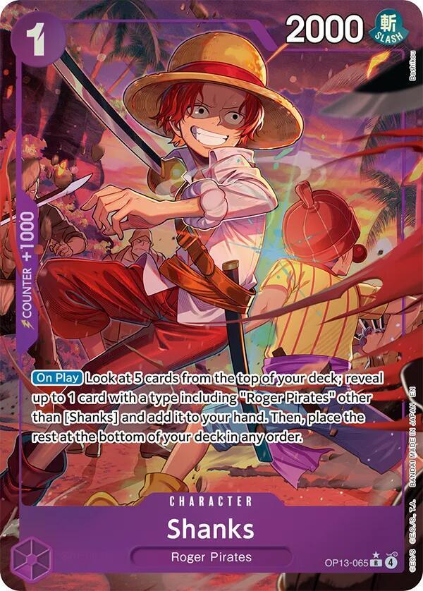 Shanks (065) (Alternate Art) | Carrying On His Will #OP13-065