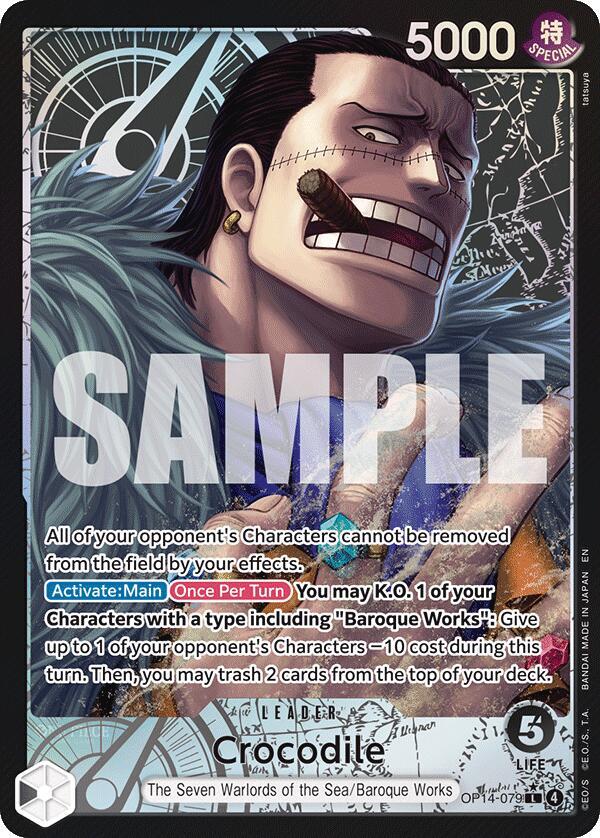 Crocodile - OP14-079 (Alternate Art) | The Azure Sea's Seven #OP14-079