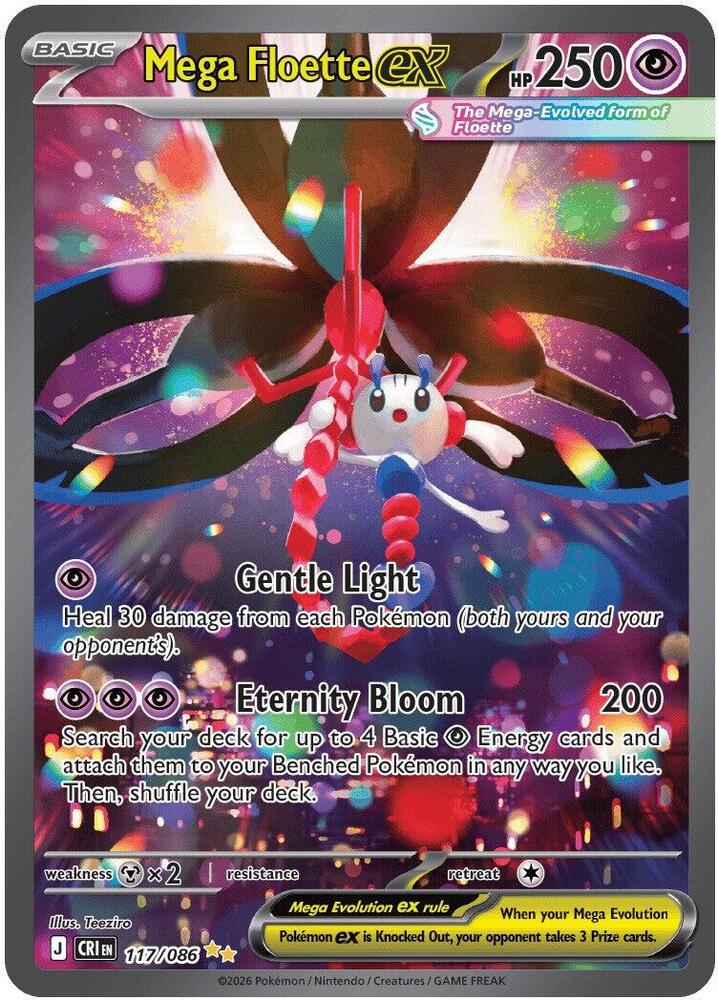 Mega Floette ex - 117/086 - ME04: Chaos Rising (CRI)