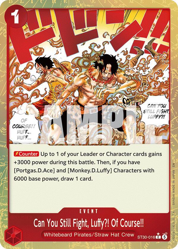 Can You Still Fight, Luffy?! Of Course!! (Parallel) | Starter Deck EX: Luffy & Ace #ST30-016