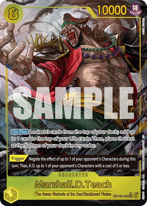 Marshall.D.Teach (119) (Alternate Art) | The Time of Battle #OP16-119