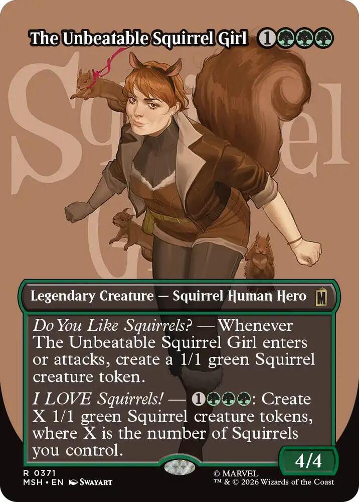The Unbeatable Squirrel Girl (Borderless) - Marvel Super Heroes (MSH) Foil