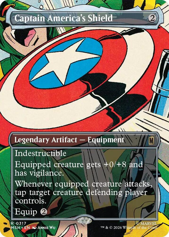 Captain America's Shield (Borderless) (0317) | Marvel Super Heroes #317