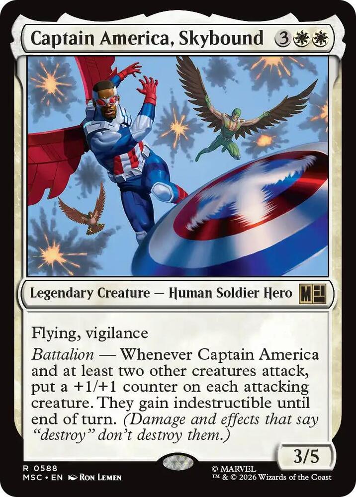 Captain America, Skybound | Commander: Marvel Super Heroes #588