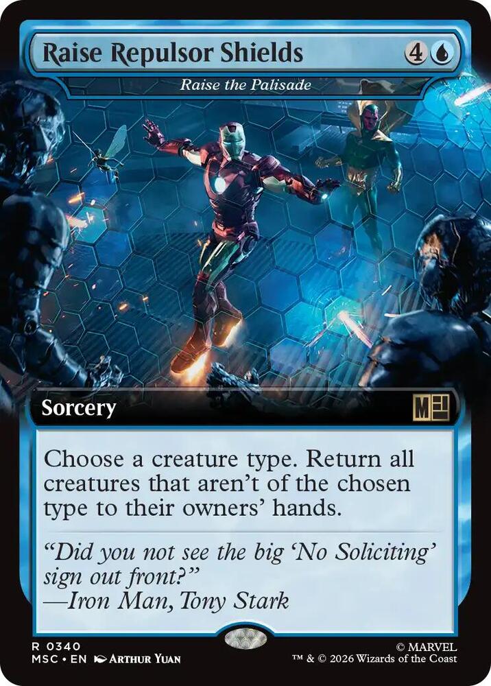 Raise Repulsor Shields - Raise the Palisade (Extended Art) | Commander: Marvel Super Heroes #340