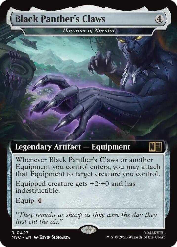Black Panther's Claws - Hammer of Nazahn (Extended Art) | Commander: Marvel Super Heroes #427