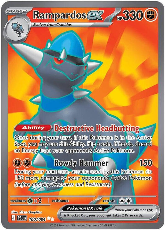 Rampardos ex - 100/084 - ME05: Pitch Black (PBL)