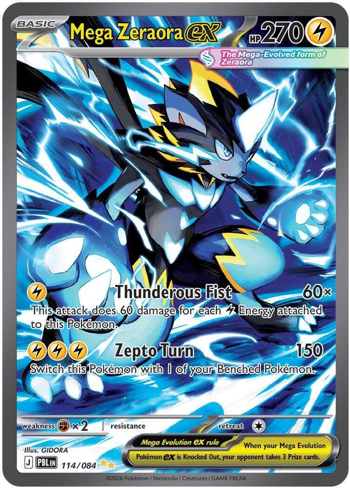 Mega Zeraora ex - 114/084 | ME05: Pitch Black #114/084