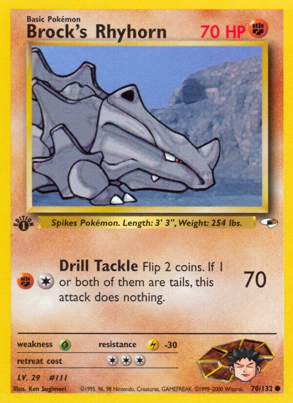 Brock's Rhyhorn (70) - Gym Heroes (G1)
