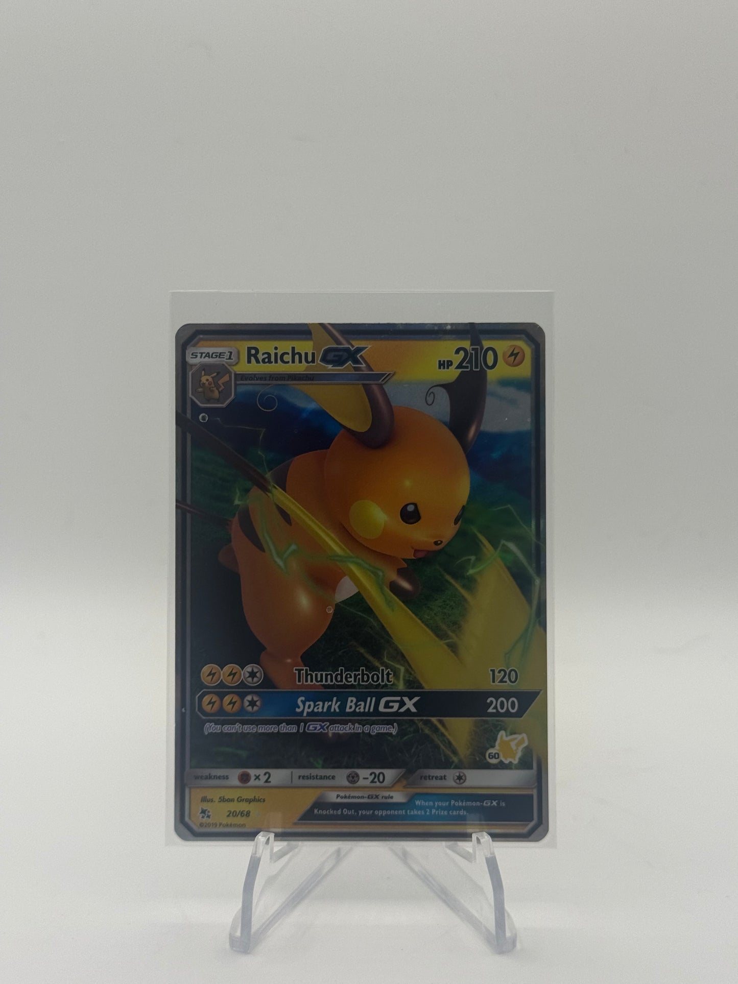 Raichu GX - Hidden Fates 20/68 LP