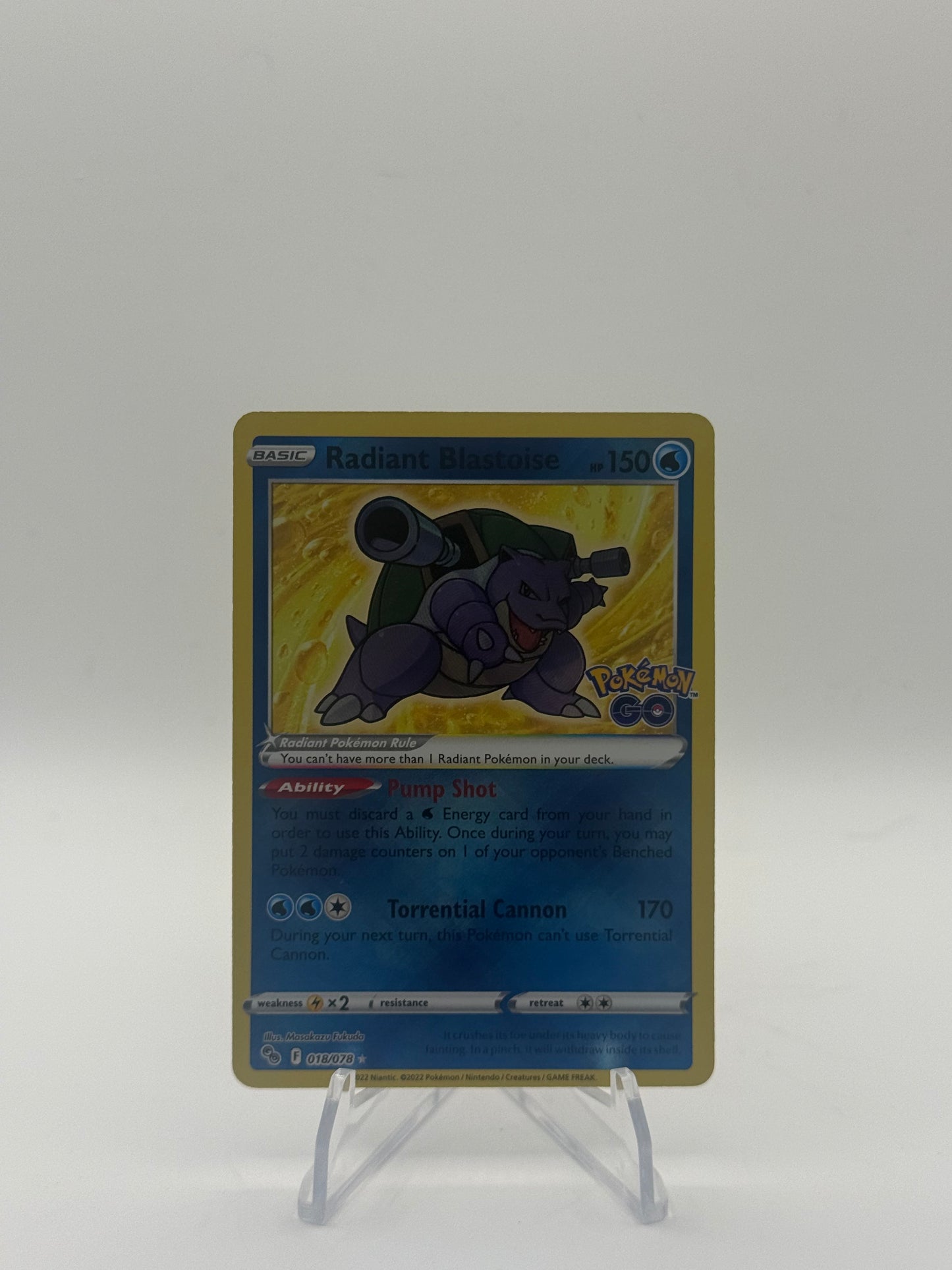 Radiant Blastoise - Pokemon GO 018/078