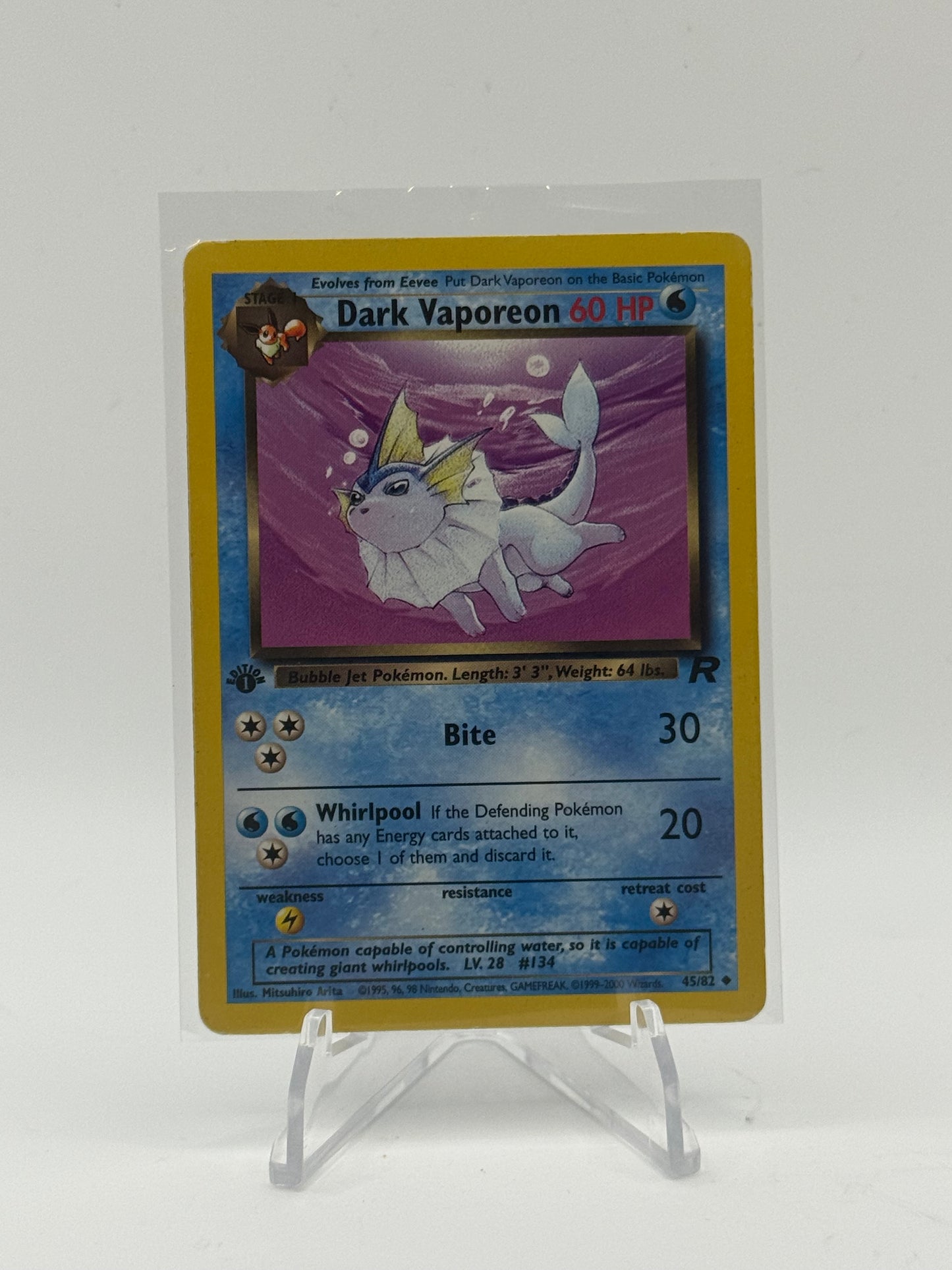 Dark Vaporeon - Team Rocket 1st Edition HP